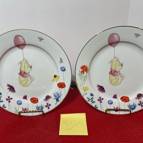 Disney Winnie the Pooh Among the Flowers Dinner Plates set of 2 NWT - Picture 8 of 8